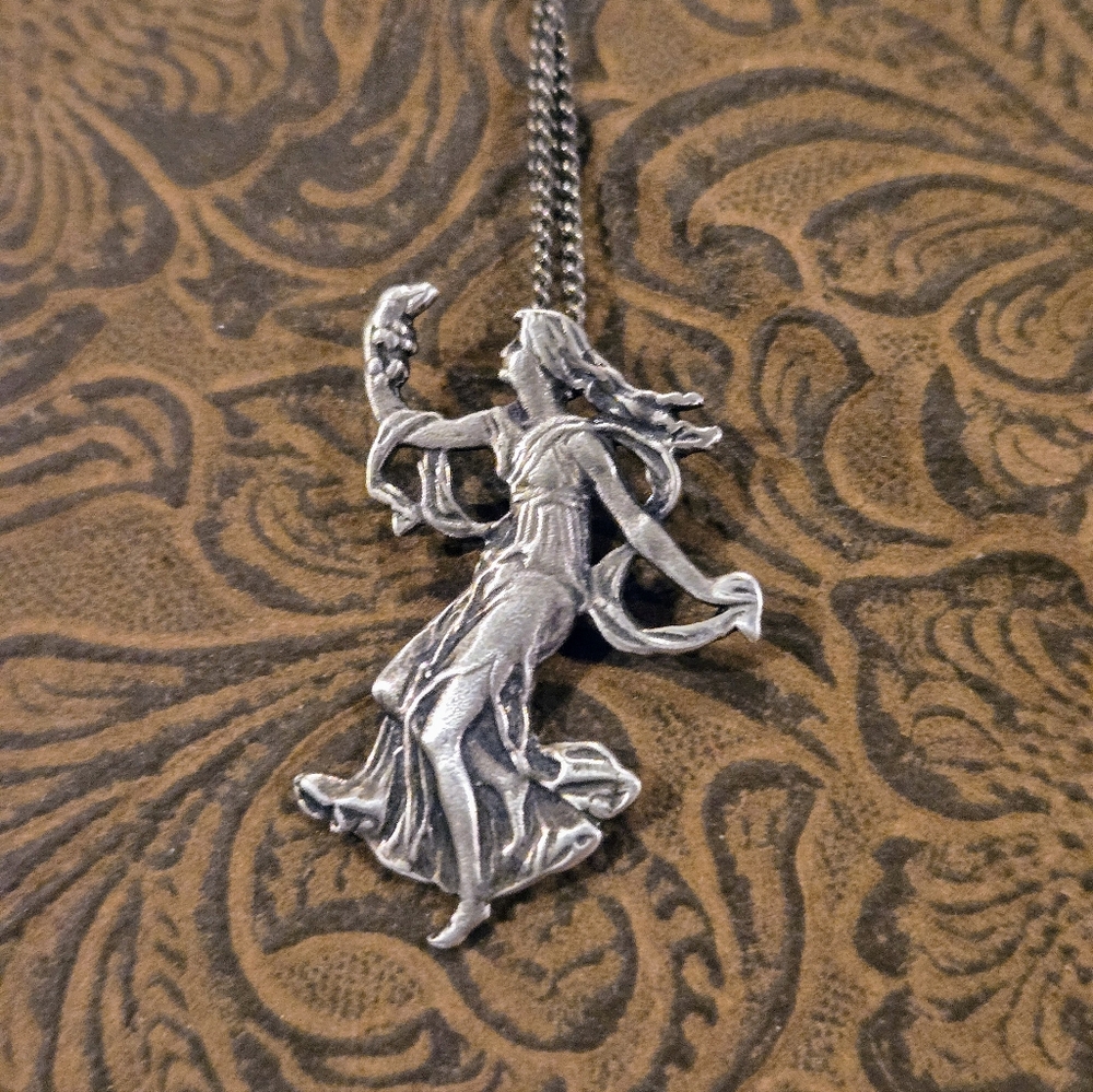 Sterling Silver Lightkeeper Lady Pendant Necklace - Picture 4 of 4